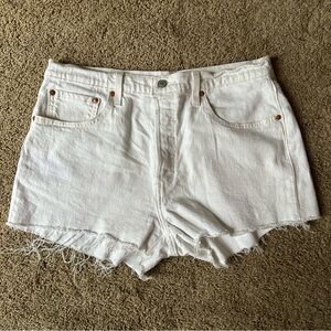 Levi’s 501 White Denim Women's Shorts